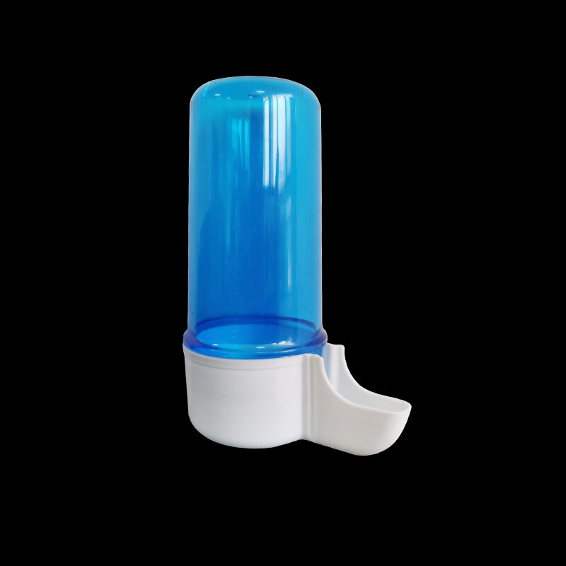 Bebedero semiautomático para loros, caja de alimentación para loros, bebedero transparente azul, bebedero para pájaros, 120ml, 1-3 piezas