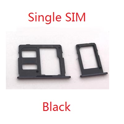 Tarjeta SIM para Samsung Galaxy J3, J5, J7 /J330, J530, J730F, accesorios de adaptador de soporte de ranura para tarjeta SIM, novedad Sencillo/Doble: Single SIM Black