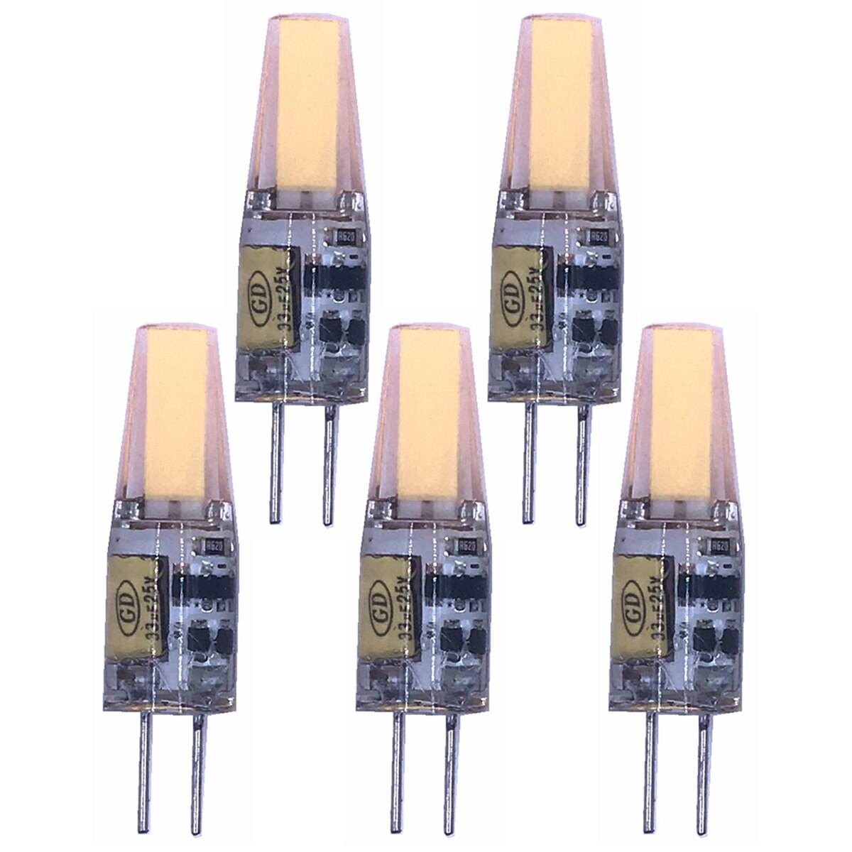 5 Pack/10 Pack G4 LED Lamp 3W 1505 COB Siliconen LED Lamp AC/DC 12 V-6000-6500 K Witte Lichten Vervangen Halogeen