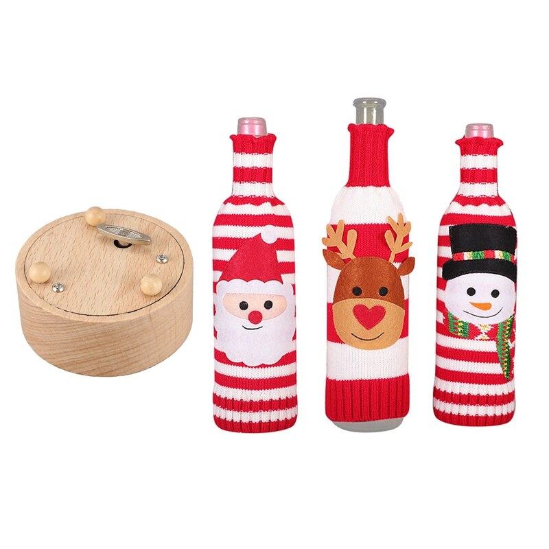Spinning Kerst Muzikale Doos, LED Handgemaakte Kerst Carrousel Decoratie Met Muziek Beweeg Omhoog En Draait, Realistisch En Natuurlijk, Voeg Sfeer Charme, Voor Vrienden Leraren Geschenken