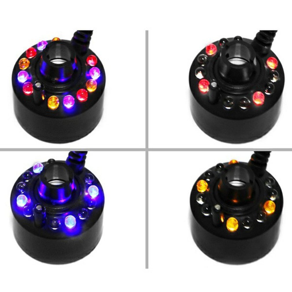 12 Leds Ultrasonic Mist Maker Fogger Water Fountain Pond Fog Machine Atomizer Air Humidifier EU/US/UK Plug fog fountain