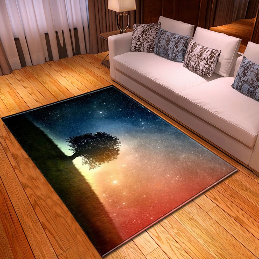Nordic 3d universe galaxy space tæpper boligindretning sengebords tæpper bløde flannel spisebordstæpper og tæpper til stuen