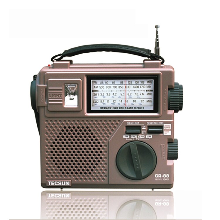 TECSUN GR-88 GR-88P Digital Radio Receiver Emergency Light Radio Dynamo Radio With Built-In Speaker Manual Hand Power: radio
