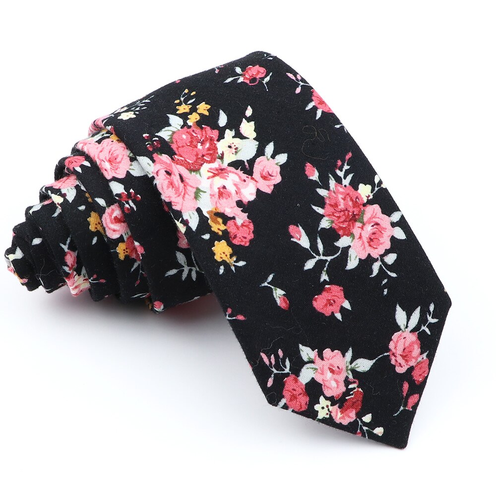 Nova moda algodão gravata floral para homem mulher silm gravata com estampa flor padrão gravata para casamento casual gravatas ternos cravat: 32