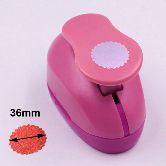 Vågcirkel eva foam punch paper puncher scrapbooking cutter hole punch craft punch for diy artwork embossers: 1pc 36mm