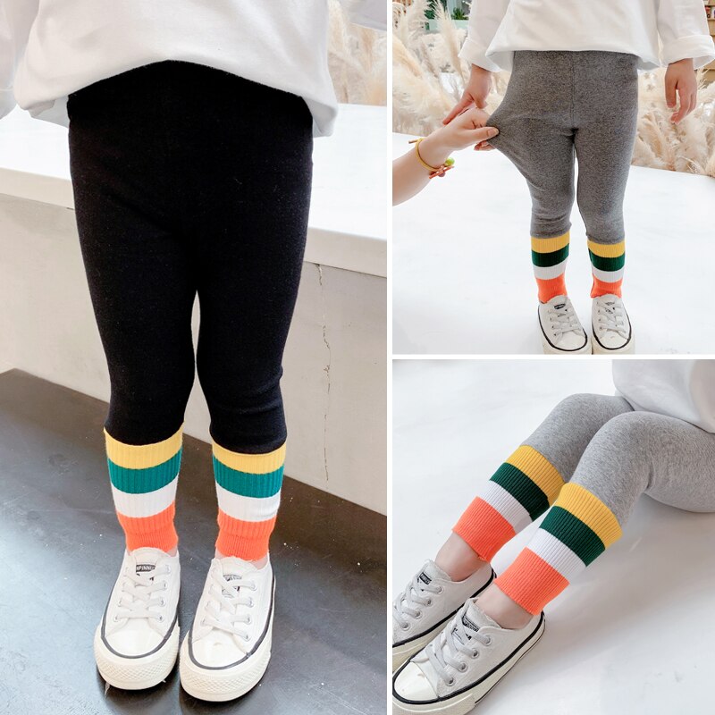Leggings de algodón 100% para niña, pantalones ajustados, ropa para bebé, Leggings para niño
