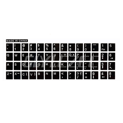 SR Standard Waterproof Russian French Arabic Korean Burmese Keyboard Stickers Layout With Button Letters Alphabet For PC: EnglishSmoothSurface