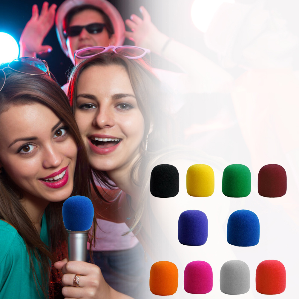 Simple Microphone Foam Mic Sponge Cover Studio Windscreen Protective Grill Shield Music Speaker Cover Microphone Accessories
