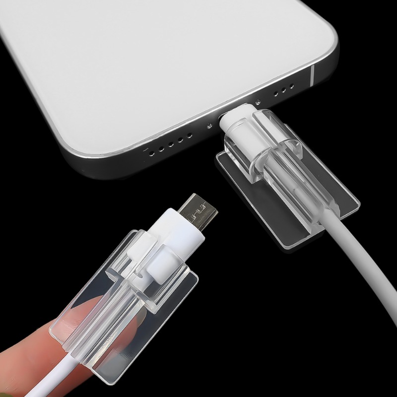 10/1PCS Transparent Cable Protector Cover for Apple iPhone Type C Micro USB Data Cord Universal Charger Wire Clear Case Clip