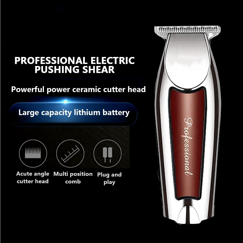 Cortador eléctrico Máquina para cortar cabello corte de pelo, inalámbrico, con cable, 5 estrellas, pro Barber, cuchilla ajustable en T