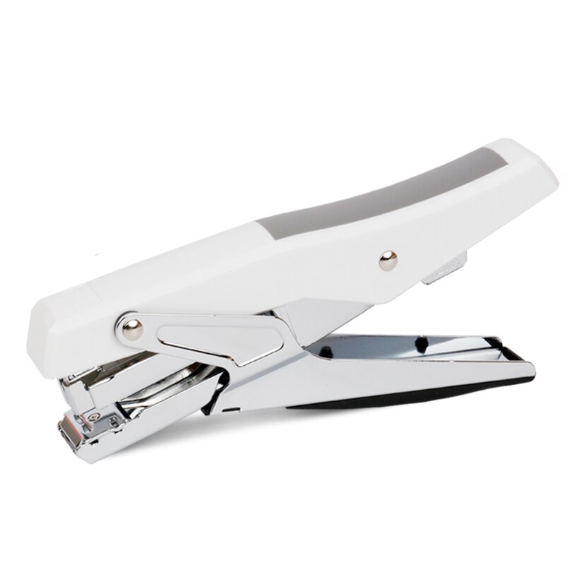 1 pince agrafeuse à 0329 mains pour bureau, école, maison, 25 feuilles avec 1 boîte d'agrafes 24/6: Blanc