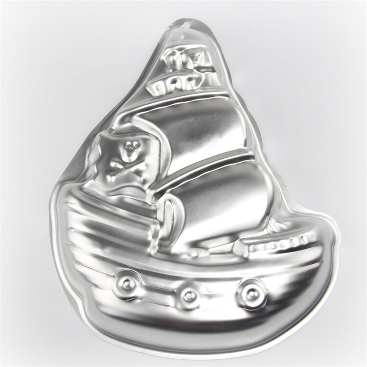 Nonstick anodized Aluminum Cartoon Pirate Ship Cake Baking Mould,Party Pirate Cake Pan DIY Bake Fondant Cake Decorating Tools