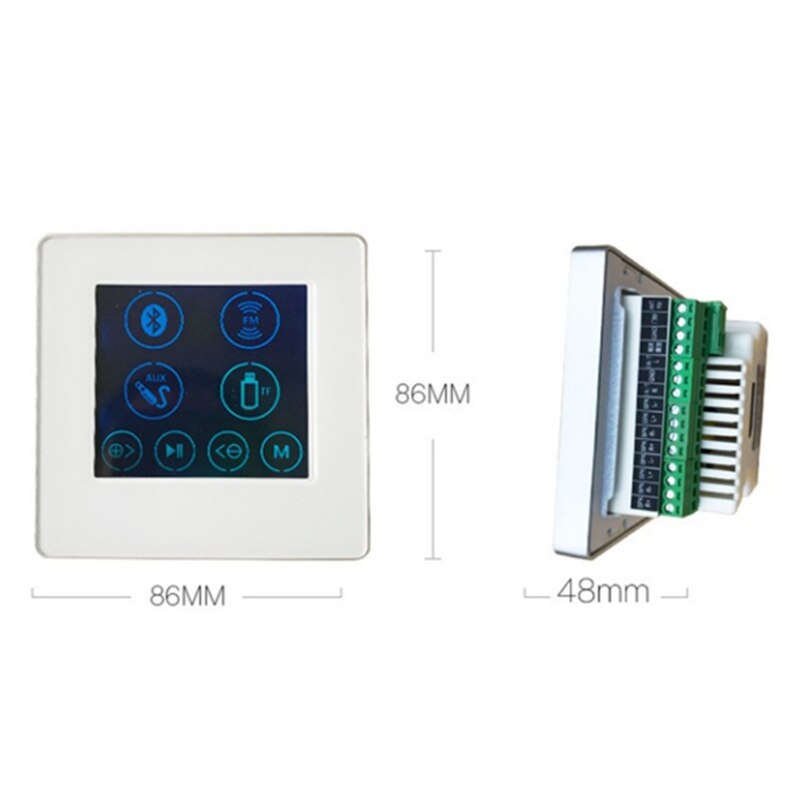 4- zoll-einbau-hotel-familien-smart-home-hintergrundmusikplayer-host-controller-verstärker-tastenbildschirm  h86b