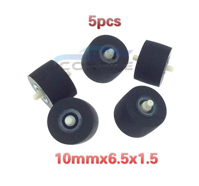 5 sztuk 10mm x 6,5 x 1,5 rolka dociskowa robić magnetofonu magnetofonowego odtwarzacz kasetowy stereofoniczny guma