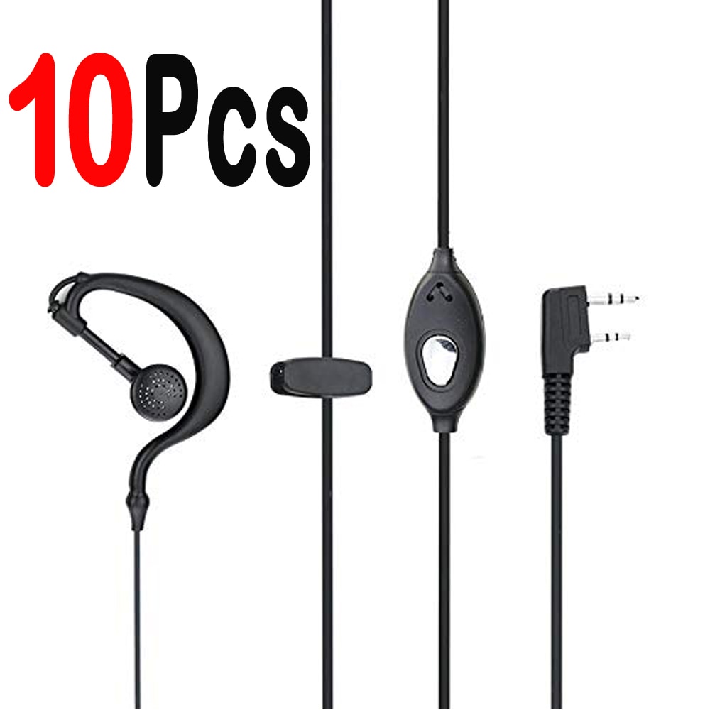 10 stuks oortelefoon phoearpiece baofeng uv-5r headsets Walkie Talkie voor uv 5r UV-B5 BF-888S voor Wouxun TYT HAM CB Radio accessoires