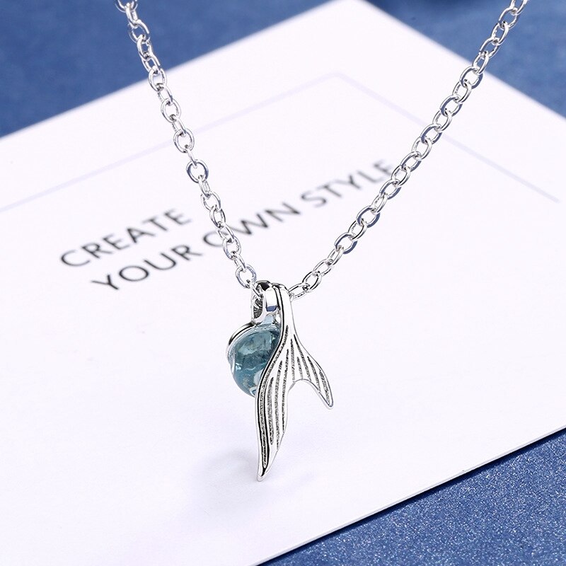 Charm Minimalistische Originele Oceaan 925 Sterling Zilver Luxe Crystal Parel Vis Hanger Kettingen Vrouwen Hals Kettingen Sieraden