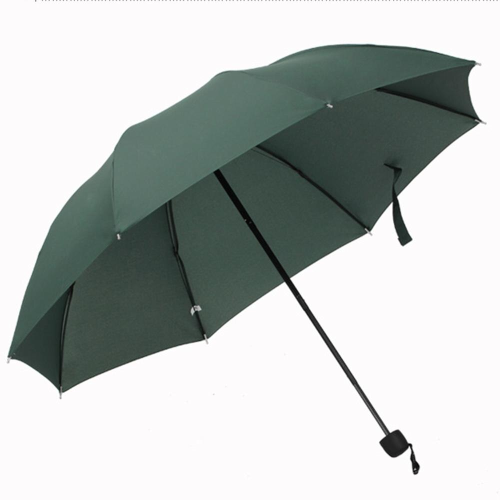 Sunny Umbrella Automatic folding Oversized portable men women umbrella Sunscreen rain Windproof UV beach parasol: green