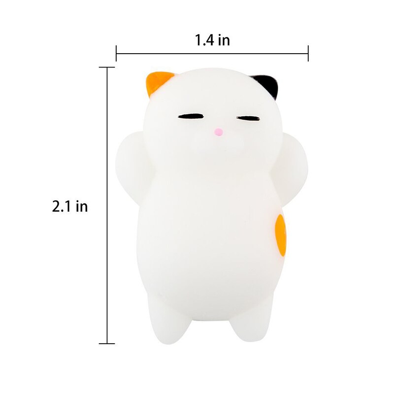 Jouet Squishy de chat de dessin animé, anti-Stress, à presser, décompression, Animal de guérison, Fidget, Vent