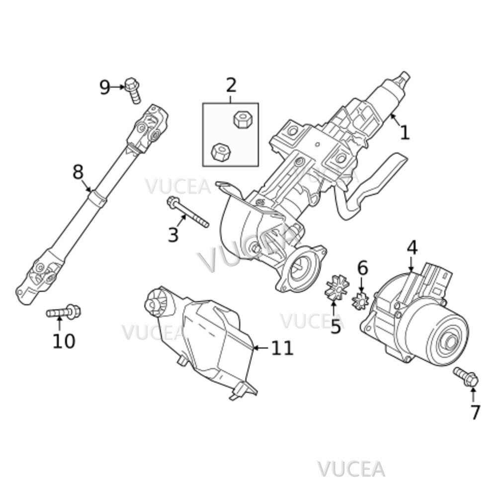 Voor Mazda 3 6 Axela CX-5 Ke CX-9 CX-3 CX-30 MX-30 Controle Module Isolator Abnormaal Geluid Rubber Tanden Van Power steering Motor