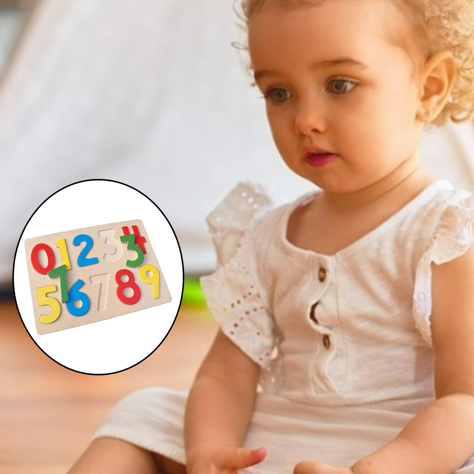 Wooden Number Puzzle Board Pre- Early Learning Developmental Teaching Aids