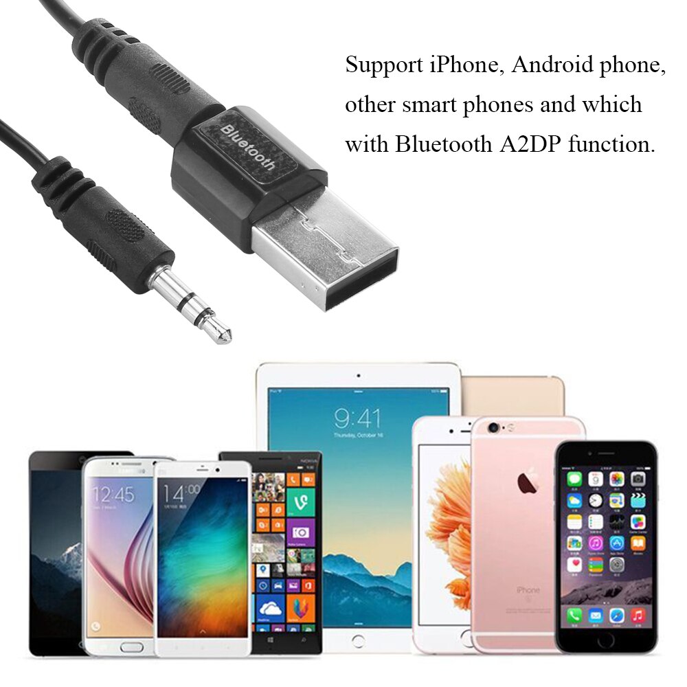 USB Mini Bluetooth Audio Receiver Stereo 3.5mm Music External Bluetooth Adapter recharging for Car Wireless Speakers Sound