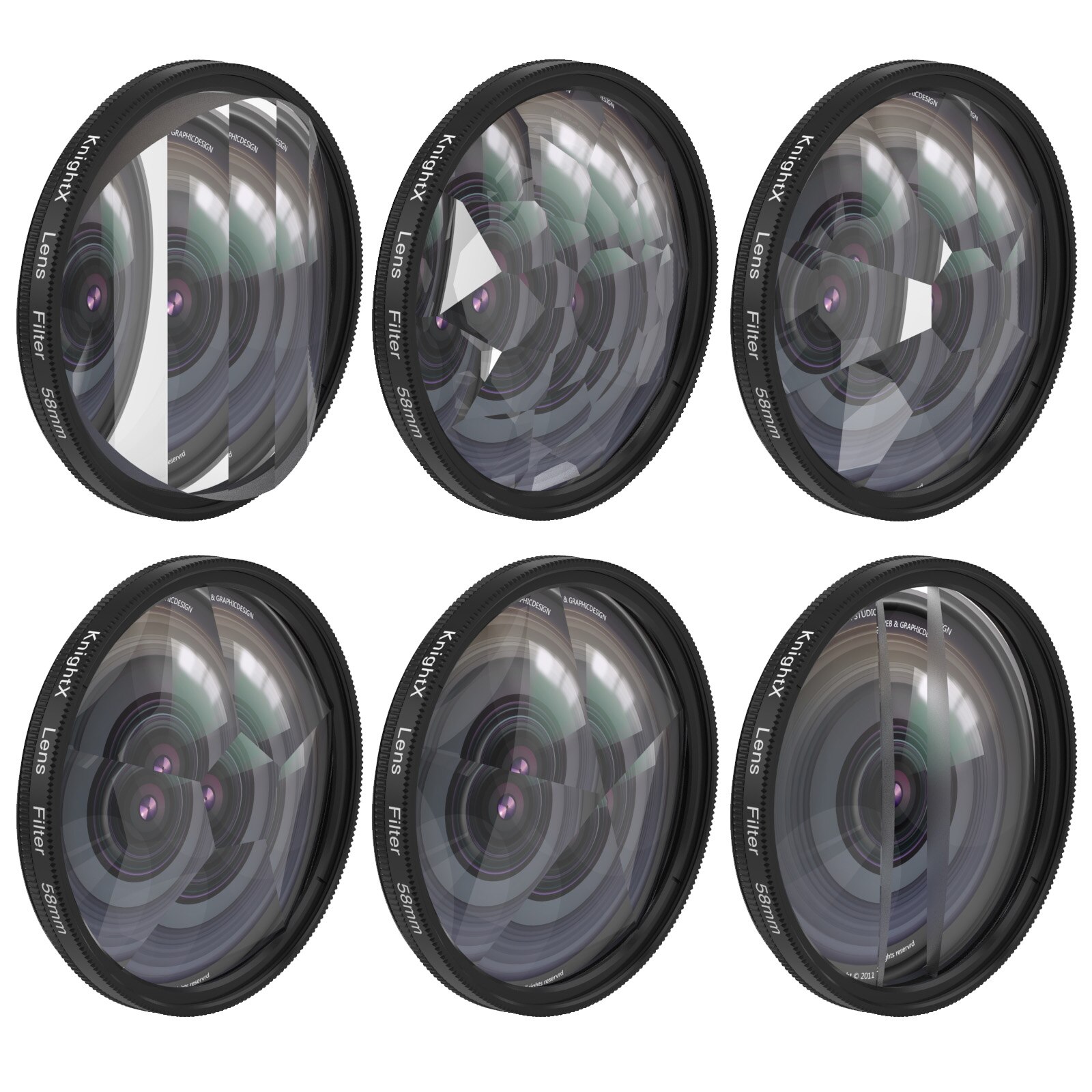KnightX-filtro de prisma de 58mm, 52mm, 77mm, giratorio cambiable, CPL, ND, Media FX, dioptrías divididas, accesorios de fotografía de efectos especiales