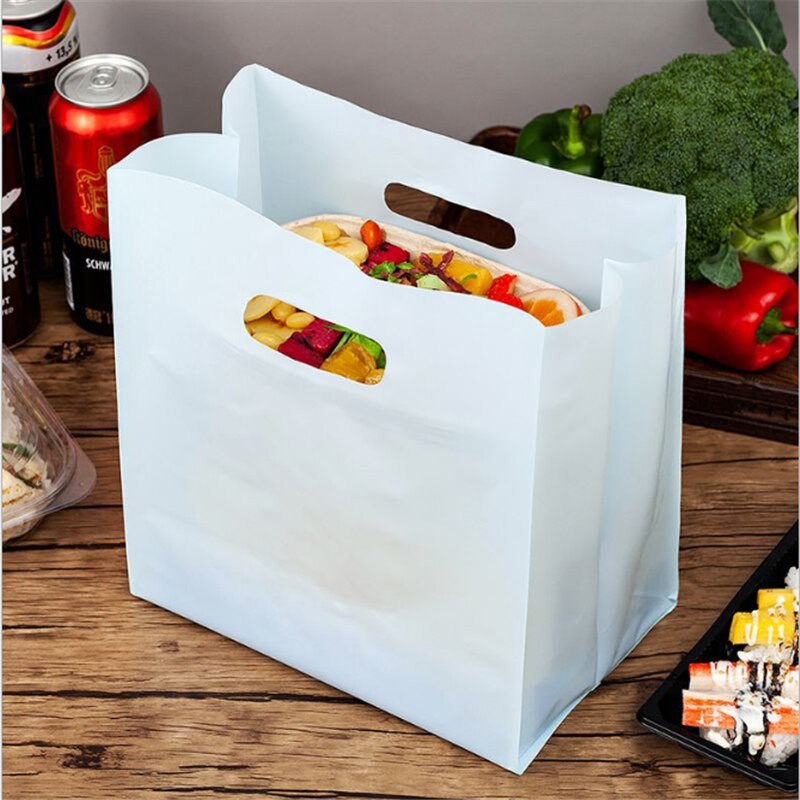 10pc Disposable Plastic Packaging Bag Baking Packaging Bag Kitchen Accessories Dessert Takeaway Bag Kitchen Gadgets Birthday.75z: Sky blue / M