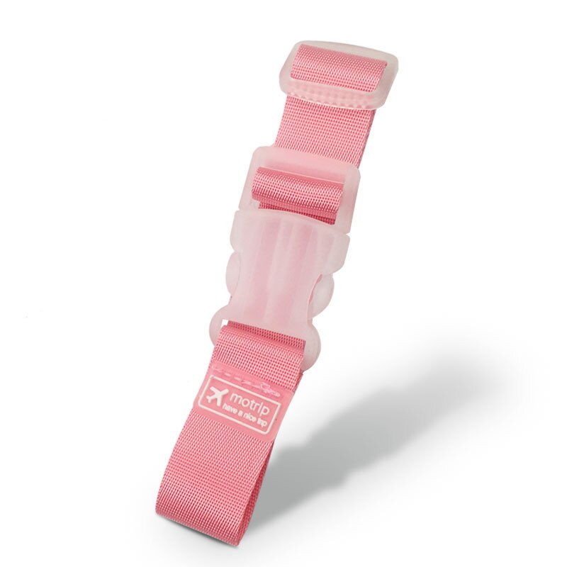 Justerbare nylon bagageremme bagage tilbehør hængende spænde stropper kuffert taske stropper binde bælte bagage spænde lås: Lyserød