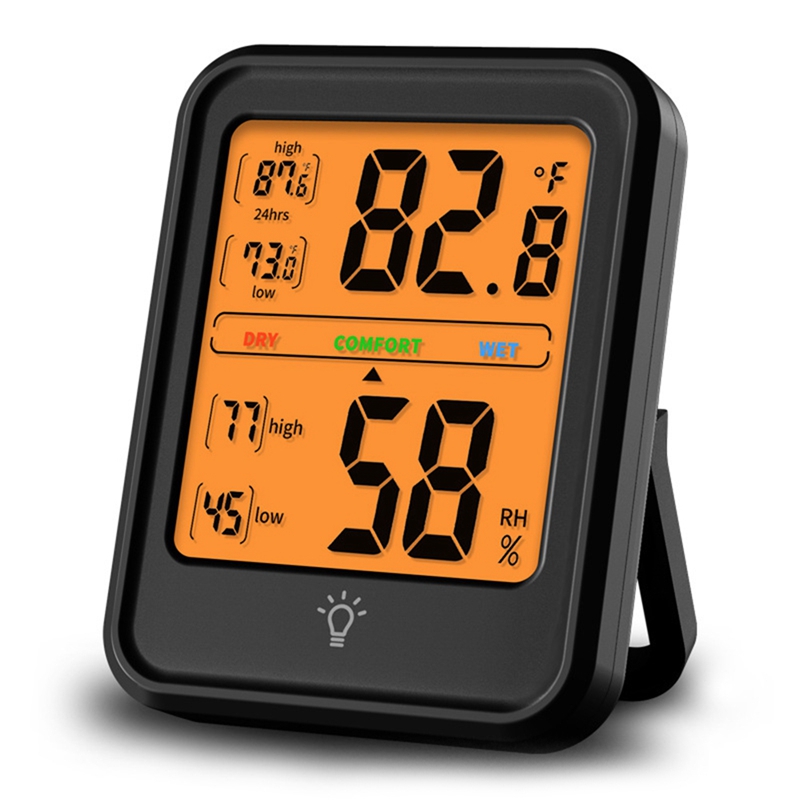Indoor Thermometer Digital Thermometer for Home Thermometer and Humidity Gauge with Temperature Humidity Monitor: black