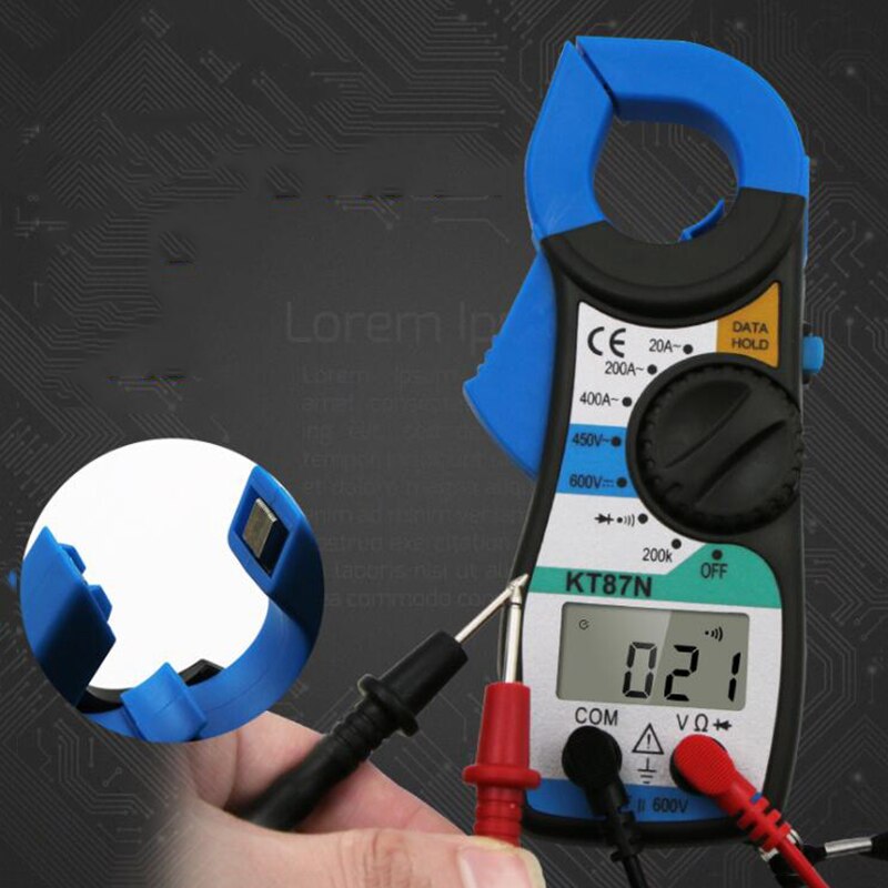 KT87N multifunctionele elektricien digitale klem meter hoge precisie universele meter mini klem flow meter multimeter