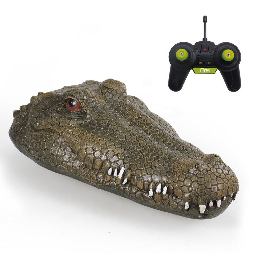 Flytec V002 RC Boat 2.4G Remote Control Electric Racing Boat Waterproof High Speed Simulation Crocodile Head Spoof Toy