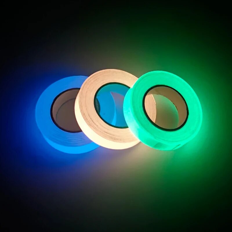 1 Rolle fluoreszierendes, selbstklebendes, Ich bin Dunkeln leuchtendes Klebeband, Lichtleiste, Feuerkanal, Bühnendekoration, Sicherheitsausgang, Warnaufkleber
