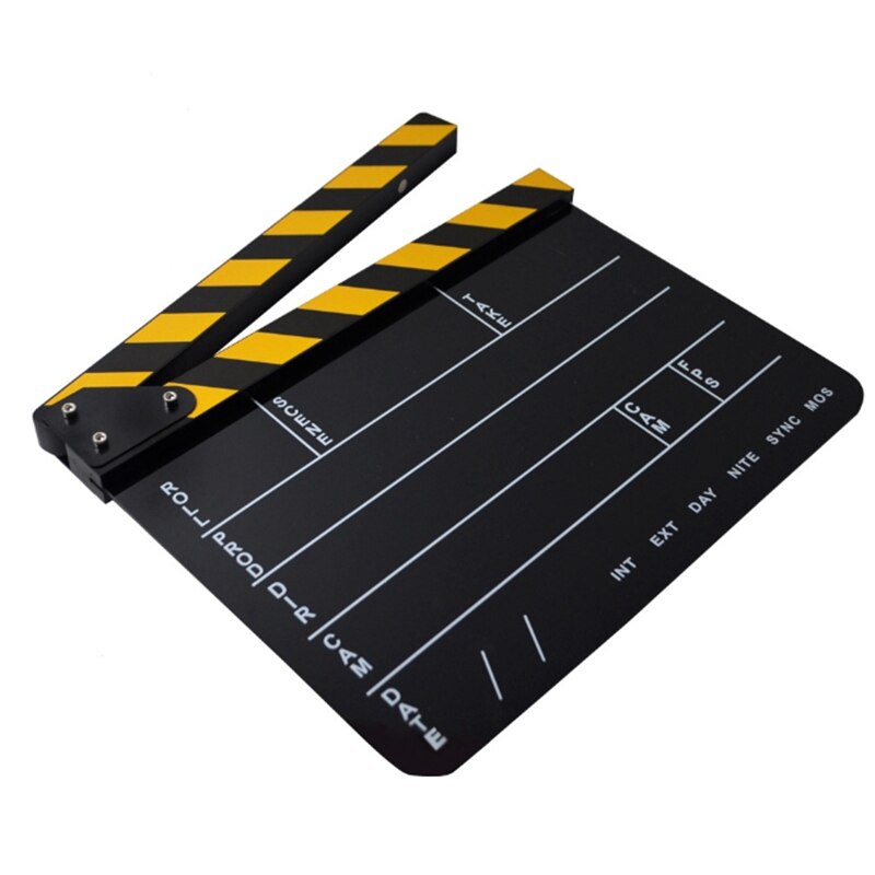 Accessoires d'enregistrement vidéo scène de Film clins Film Film découpé conseil effacer acrylique réalisateur TV coupe Film Action Clapper conseil