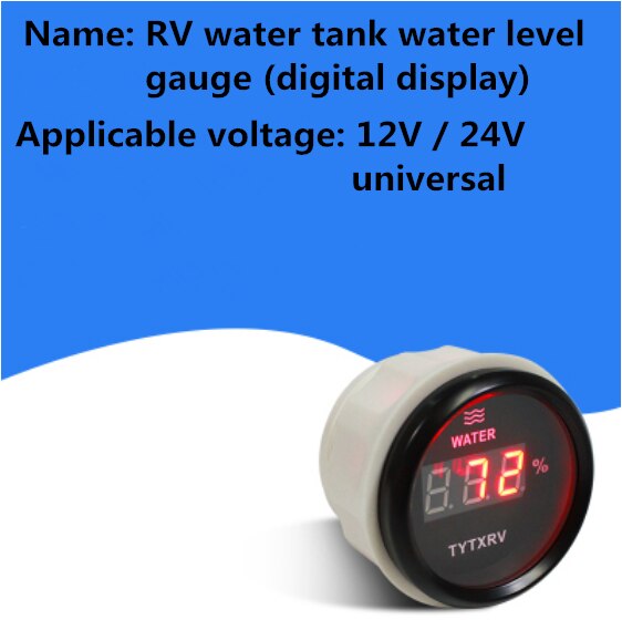 Campingvogn niveausensor til vandtank vandniveau sensorer 0-190 ohm brændstofniveau sensor brændstofsender enhed automatisk måler til bilbåd: Digitalt display