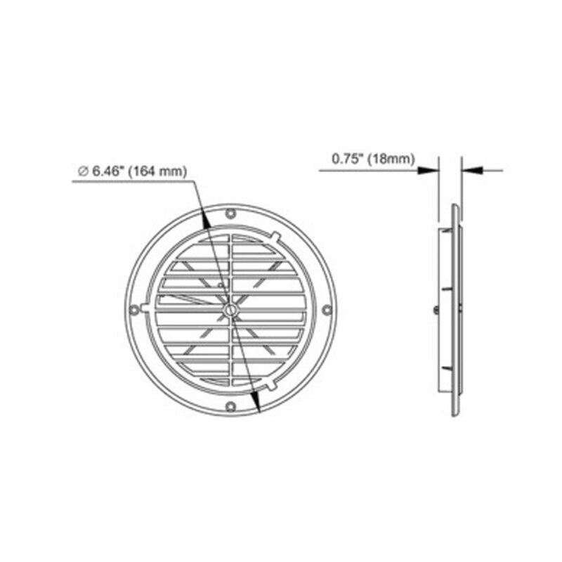 Circle Air Vent Grill Cover Ducting Ventilation Cover Fly Net Wall Ceiling for Car RV Trailer Caravan Yacht