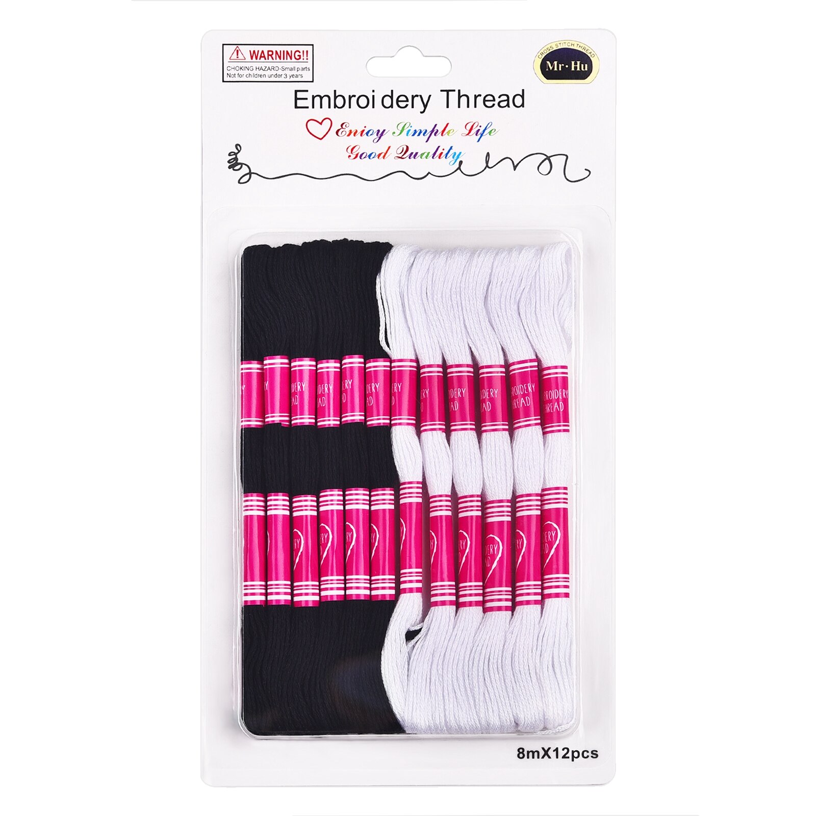 8 Colors Embroidery Thread Gradient Colors Floss Cross Stitch Kit Premium Rainbow DIY Threads Crafts Cotton Sewing Skein: 08