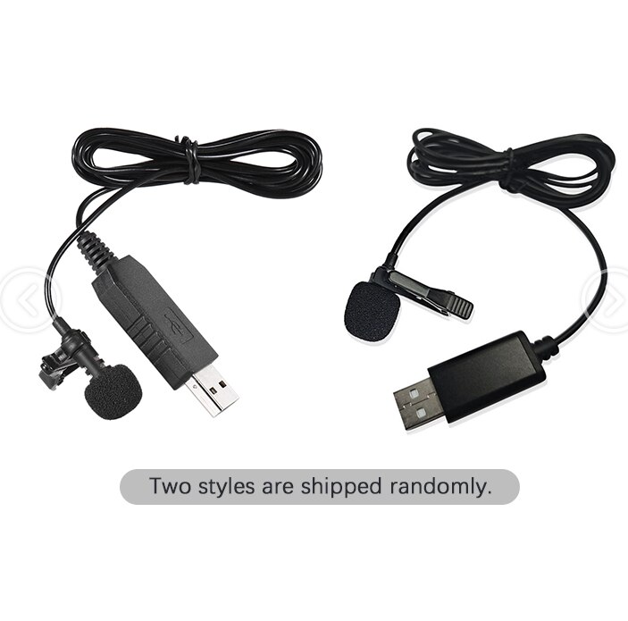 Portable USB Mini Microphone 1.5m Lapel Lavalier Mic Clip-on External Buttonhole Microphones for Laptop Computer Recording Chat