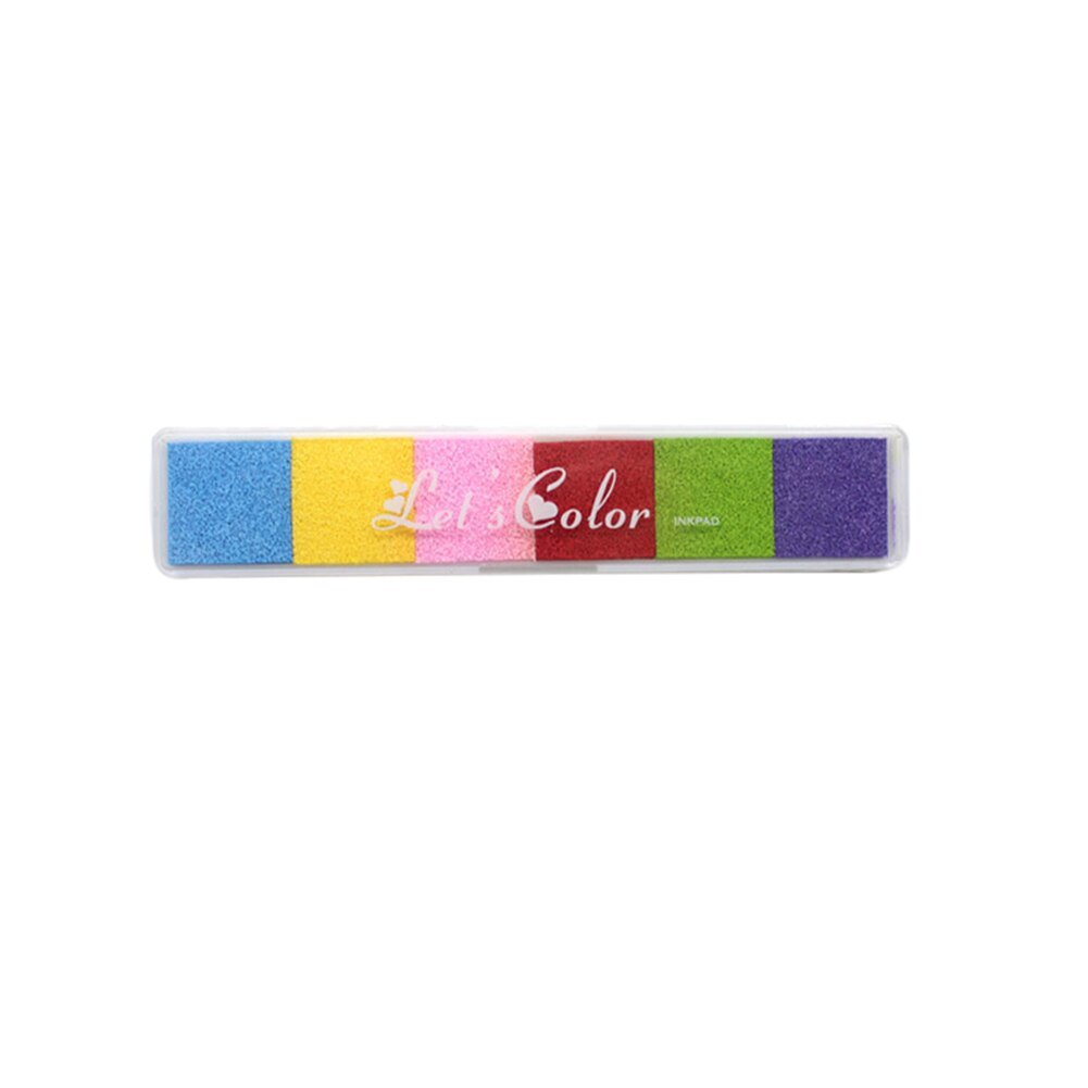 Fingeraftryk blækpude gradient farve gummi blækpude stempel fingeraftryk til børn børn 88. jan: Farve 1