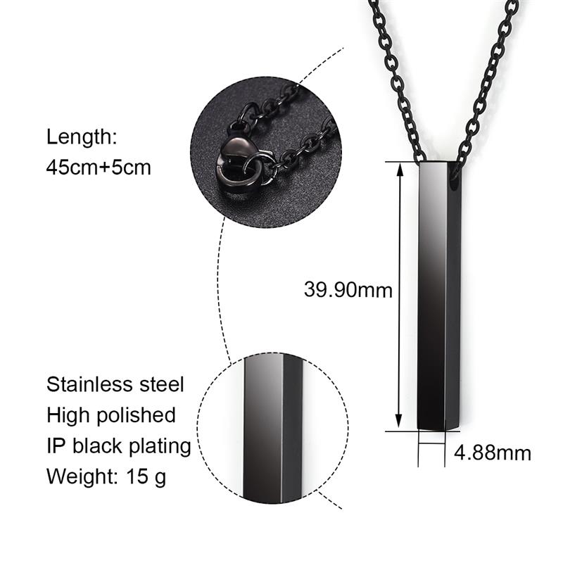 Geometric Men Pendant Necklace Classic 316L Stainless Steel Chain Necklace For Man Male Punk Jewelry Party