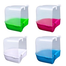 Bañera de agua para mascotas, jaula para pájaros, accesorio para baño, suministros de baño para aves, suministro para mascotas