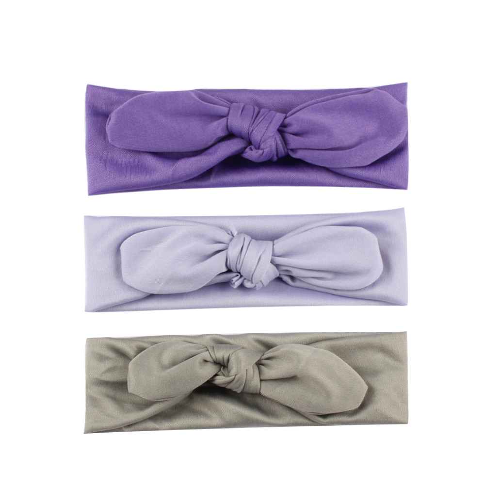 3pc Baby Hoofdband Kinderen Meisjes Konijn Boog Oor Haarband Hoofdband Tulband Knoop Hoofd Wraps Baby Haar Accessoires Bandeau Bebe fille: C