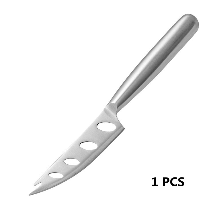 Stainless Steel Cutlery Knife Cheese Knife Cheese Server with Holes Cake Butter Cheese Slicer Fruit Vegetable Kitchen Bar: 1PCS