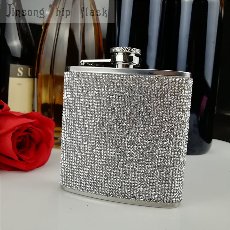 Roestvrij staal met diamant heupfles, Speciale heupfles voor Dames