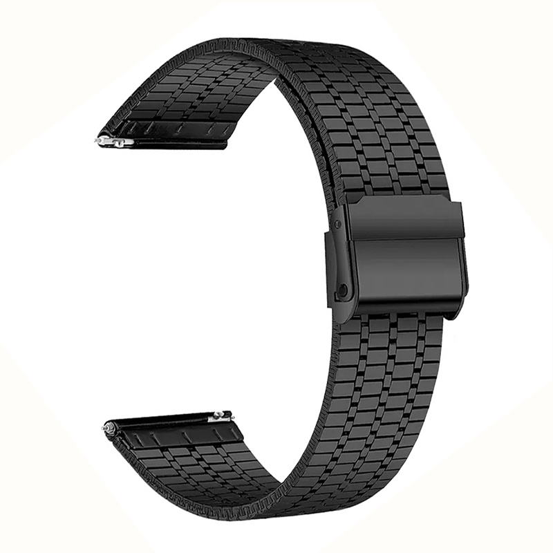 Correa de malla de 22mm para Huami Amazfit GTR 47mm Pace Stratos Bip 5 correa de reloj de acero inoxidable para Amazfit GTR 4 3 Pro 2 2e: Negro / 23mm