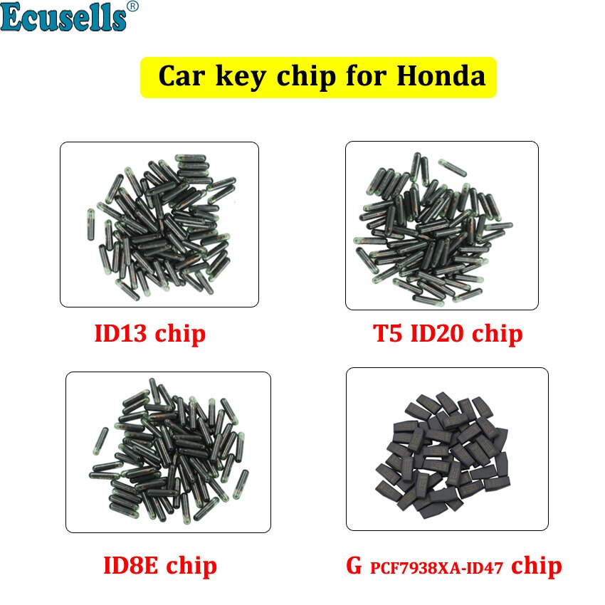 10pcs/lot ID13 T5 ID20 ID8E 8E G PCF7938XA-ID47 auto transponder immbolizer chip for Honda CIVIC FIT JAZZ CRV