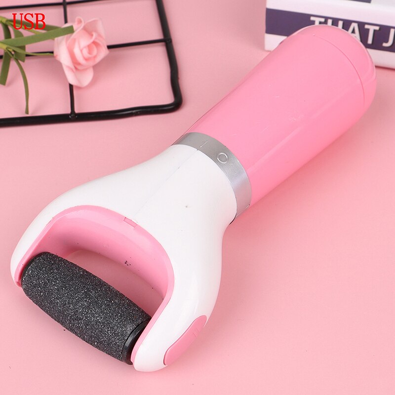 Electric Foot file Care Tool Feet Hard Dead Skin Removal Battery Power Foot USB Exfoliator Heel Callus Remover Pedicure Device: PK2