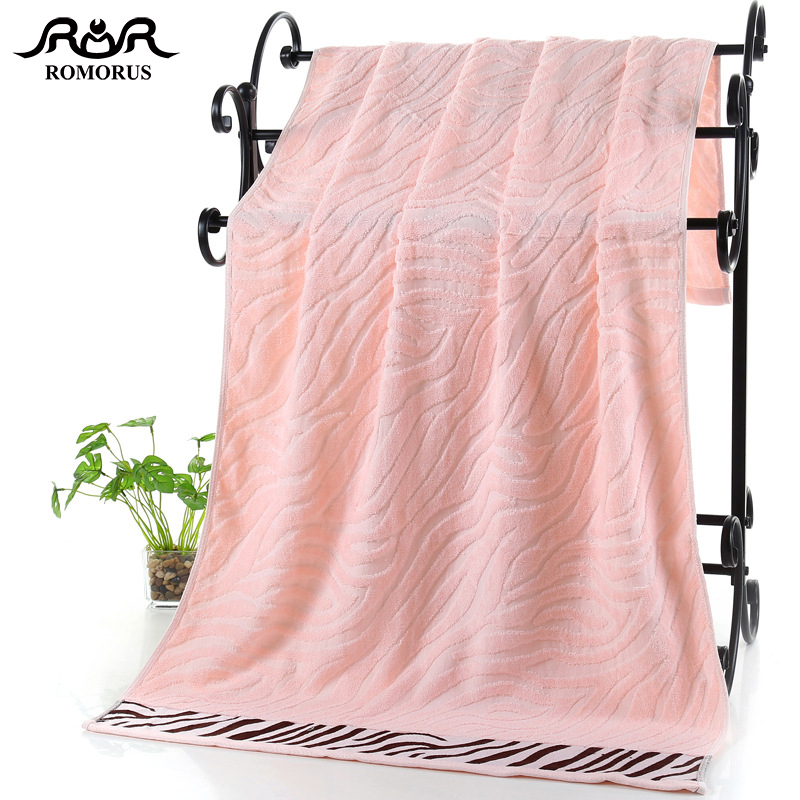 100% Toalla de bambú textura de tigre cara baño toalla Super suave absorbente fibra de bambú toallas de baño Toalla grande de playa: Rosa / 2 face towel 34x74cm