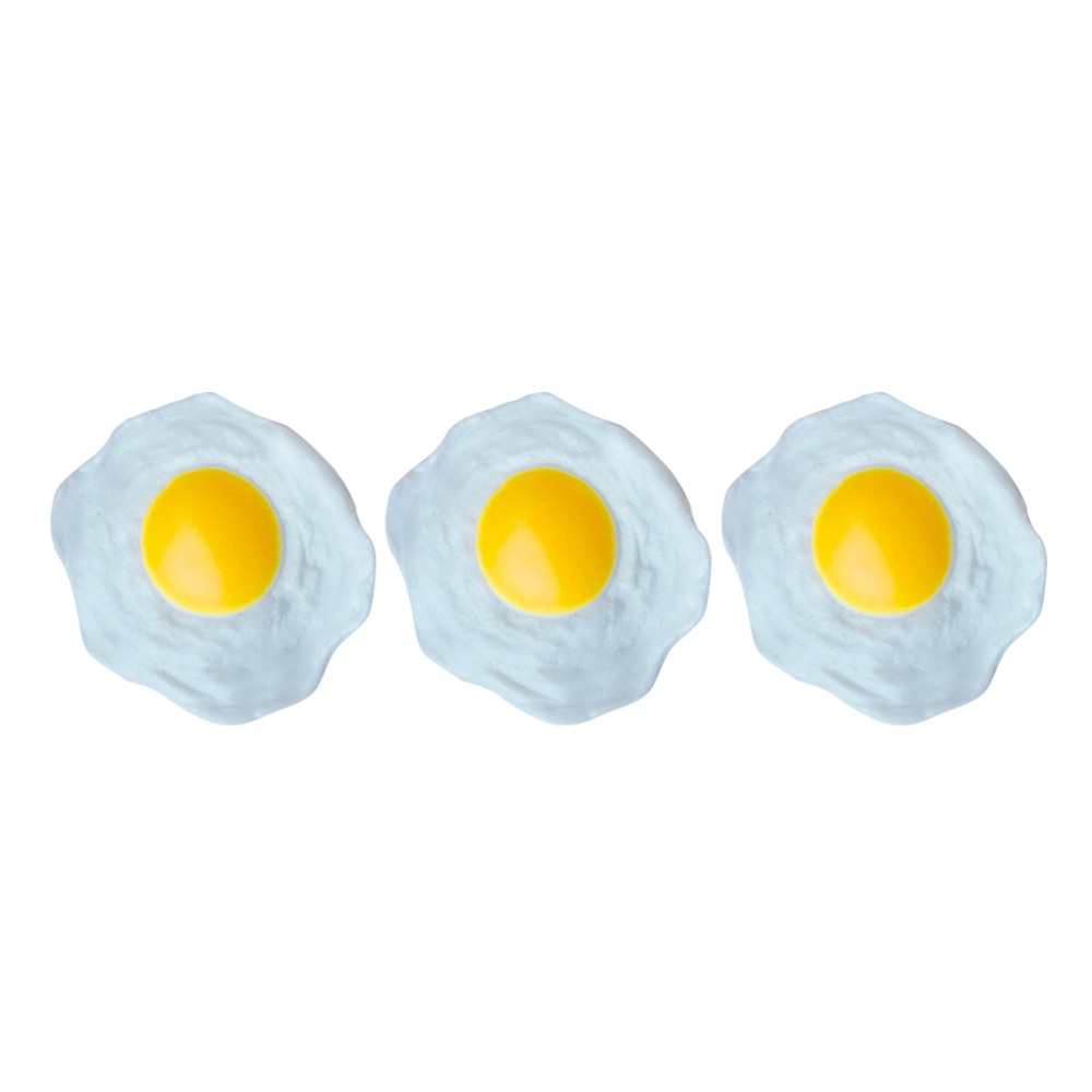 3pcs Decompression Toy Durable Novel Practical Fried Egg Shape Decompression Toy for Adults: Default Title