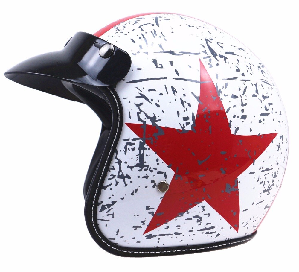 Zr052 serier ekstra letvægts motorcykelhjelm dot godkendt low profile open face helemt vintage hjelm