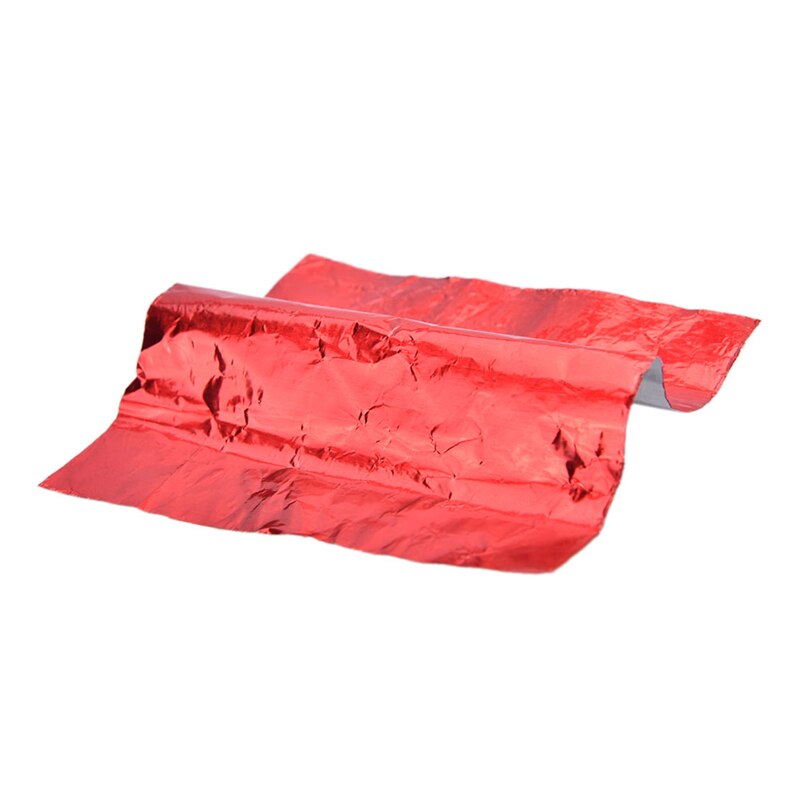 100 stk/sæt crepe papir ark slik chokolade slik konfekture firkantet folie indpakning pakke papir slik stanniol lolly fest: Rød